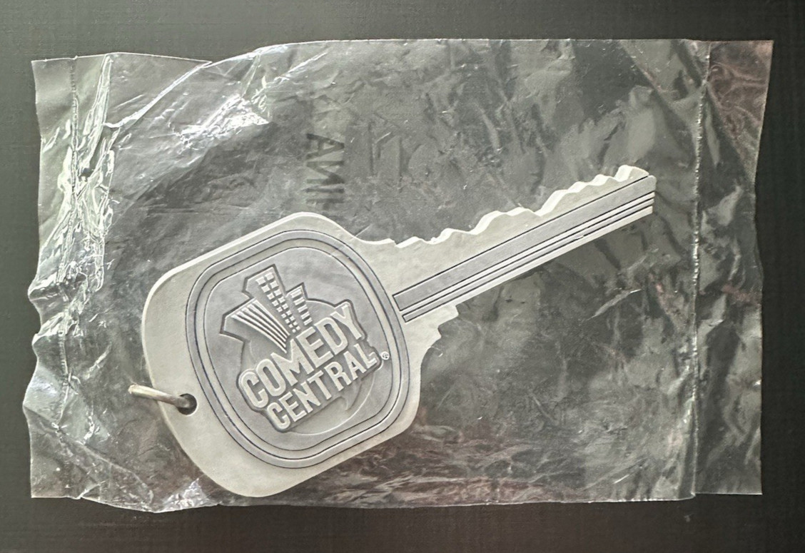 Vintage New/Sealed COMEDY (Home of South Park) CENTRAL Logo Rubber Key KEYCHAIN