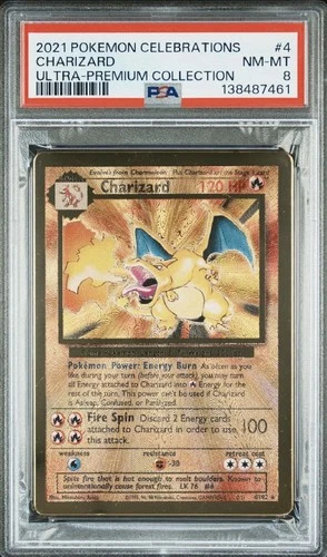 2021 POKEMON CELEBRATIONS ULTRA-PREMIUM COLLECTION #4 CHARIZARD PSA 8