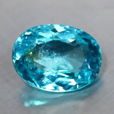 1.33 ct Oval Cut 8.06 x 6.10 mm Natraul Brazil Paraiba Blue Apatite Gemstone