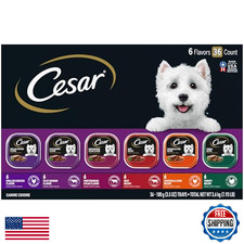 Cesar Wet Dog Food Variety Pack Classic Loaf in Sauce 36x3.5oz Easy Peel Trays