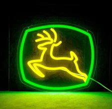 🚜 NOTHING RUNS LIKE A DEERE Green Tractor Neon/LED Great 4 FARM/BAR/MANCAVE