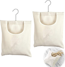 Wäscheklammerbeutel Korb mit Haken 2 Stück Badzimmer Organizer aus Leinen