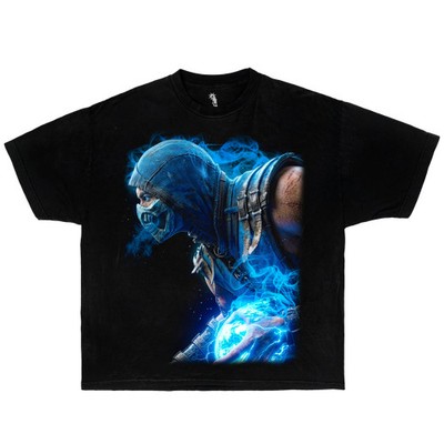 Mortal Kombat Sub Zero   Graphic T-Shirt Vintage Tee Streetwear Y2K Oversized