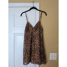 Show Me Your Mumu Leopard Print Mini Dress Size Small NWT Spaghetti Strap Slip