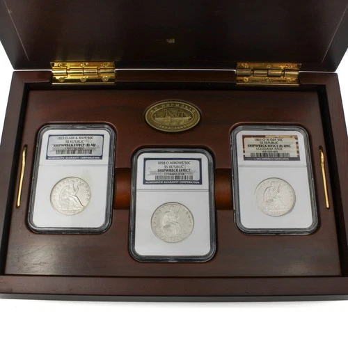 1853-1861 Seated Liberty SS Republic Shipwreck Coin New Orleans Lot of 3 #C868-1