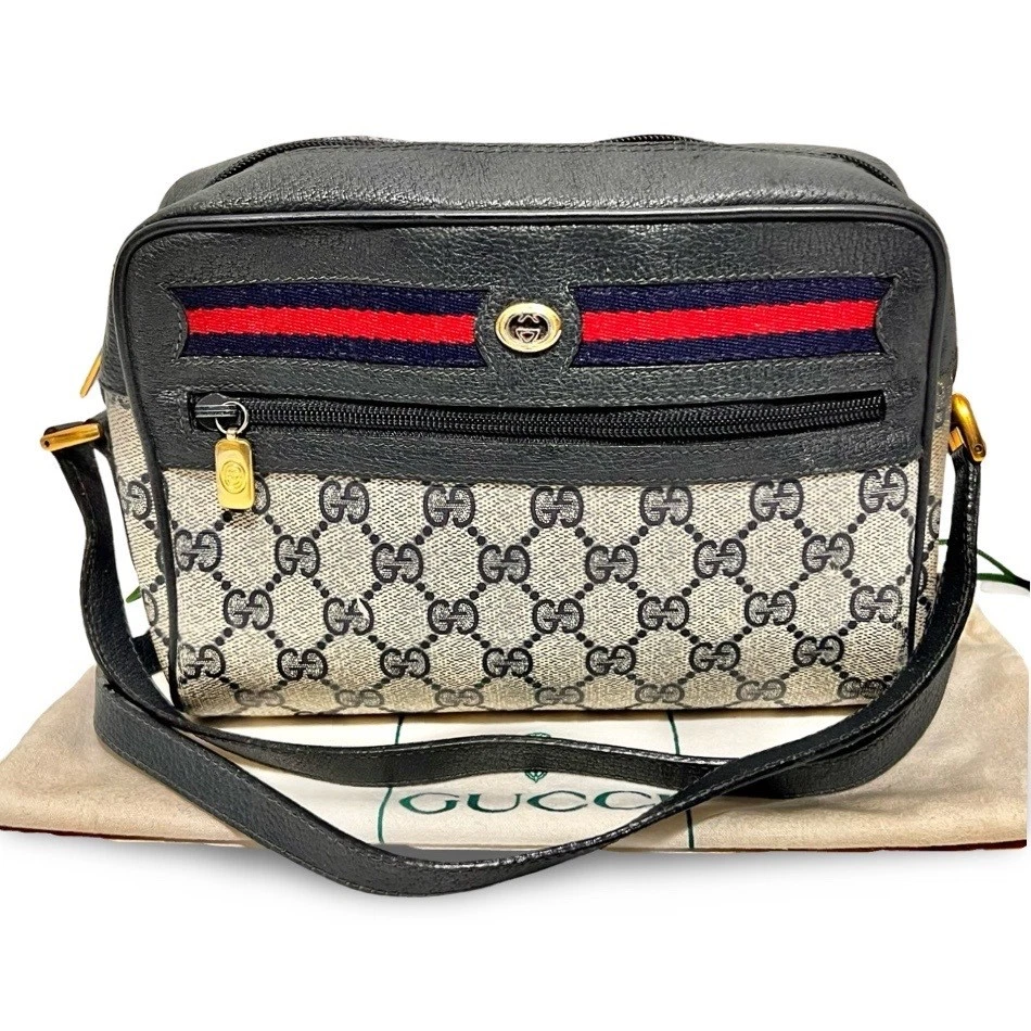 GUCCI Accessory Collection Old Gucci Sherry Line GG Shoulder Bag Crossbody Bag
