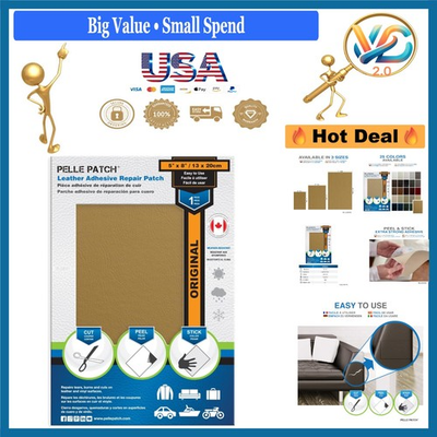 #ad Vinyl Siding Patch Kit 25 Colors 5x8 Leather Repair Patch Yellow $10.71