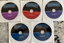 Print Master Gold 11 - 5 CD-ROMS for windows 95 92 2000 me XP NT 4