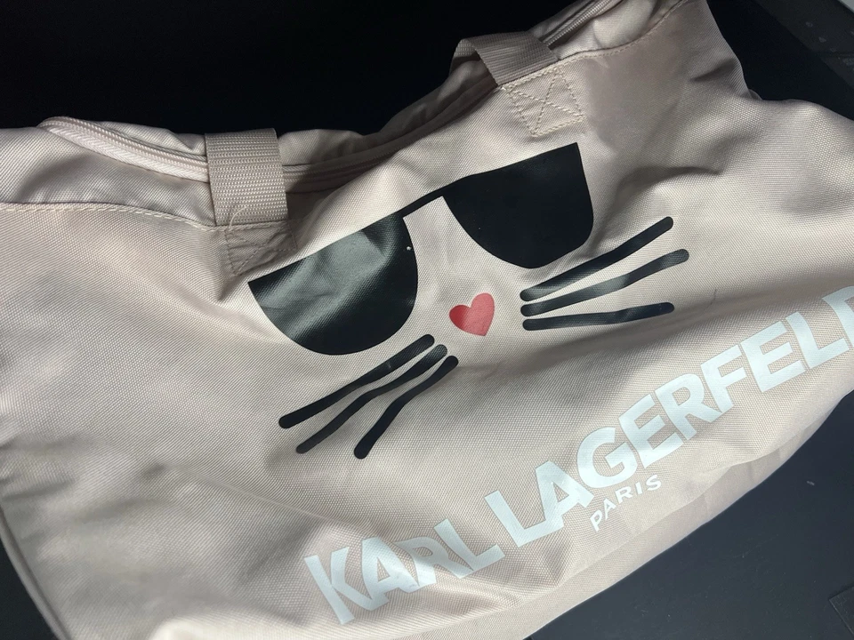 Karl Lagerfeld Paris Duffle Bag, Gym, Travel,Maybelle Cat Pink - Image 3 of 4