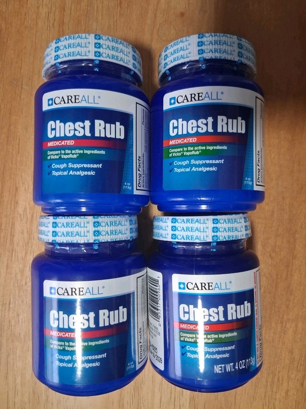 6 Vaporizing Chest Rubs Nasal Decongestant Cough Suppressants 4 oz per