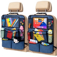 Protector De Asiento Trasero Azul Oceano Con Soporte Tactil 2 Unidades
