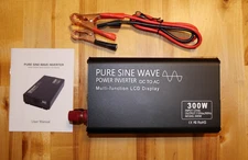 ⚡ Overstock Sale! 300W Pure Sine Wave Inverter 12V to 110V AC | Solar RV Power
