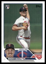 Brent Headrick Rookie 2023 Topps Update Minnesota Twins #US54