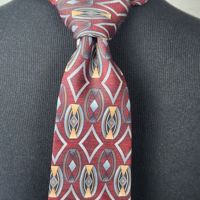 VINTAGE Courreges Homme Men's 100% Italian Silk Made in USA Necktie From ZCMI