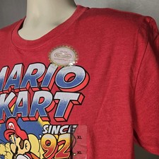 Nintendo Super Mario Men's XL Mario Kart Since 92 Red Short Sleeve T-Shirt NEW