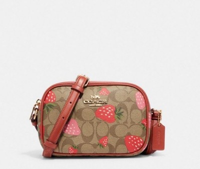 NWT Coach Mini Jamie Camera Bag In Signature Leather With