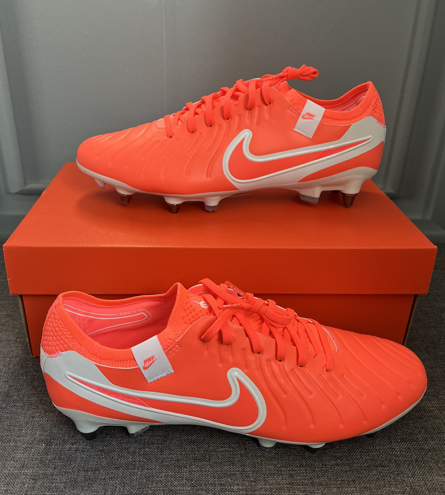 Nike Legend 10 Elite SG PRO Player Edition - Hot Lava HF4373 800 - UK 8.5/EUR 43