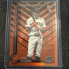 2025 Topps Update Series  Christian Koss #US174 Holiday Orange & Black Foil (RC)
