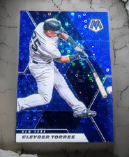 2021 Panini Mosaic Quick Pitch Blue Mosaic Prizm /85 Gleyber Torres #138