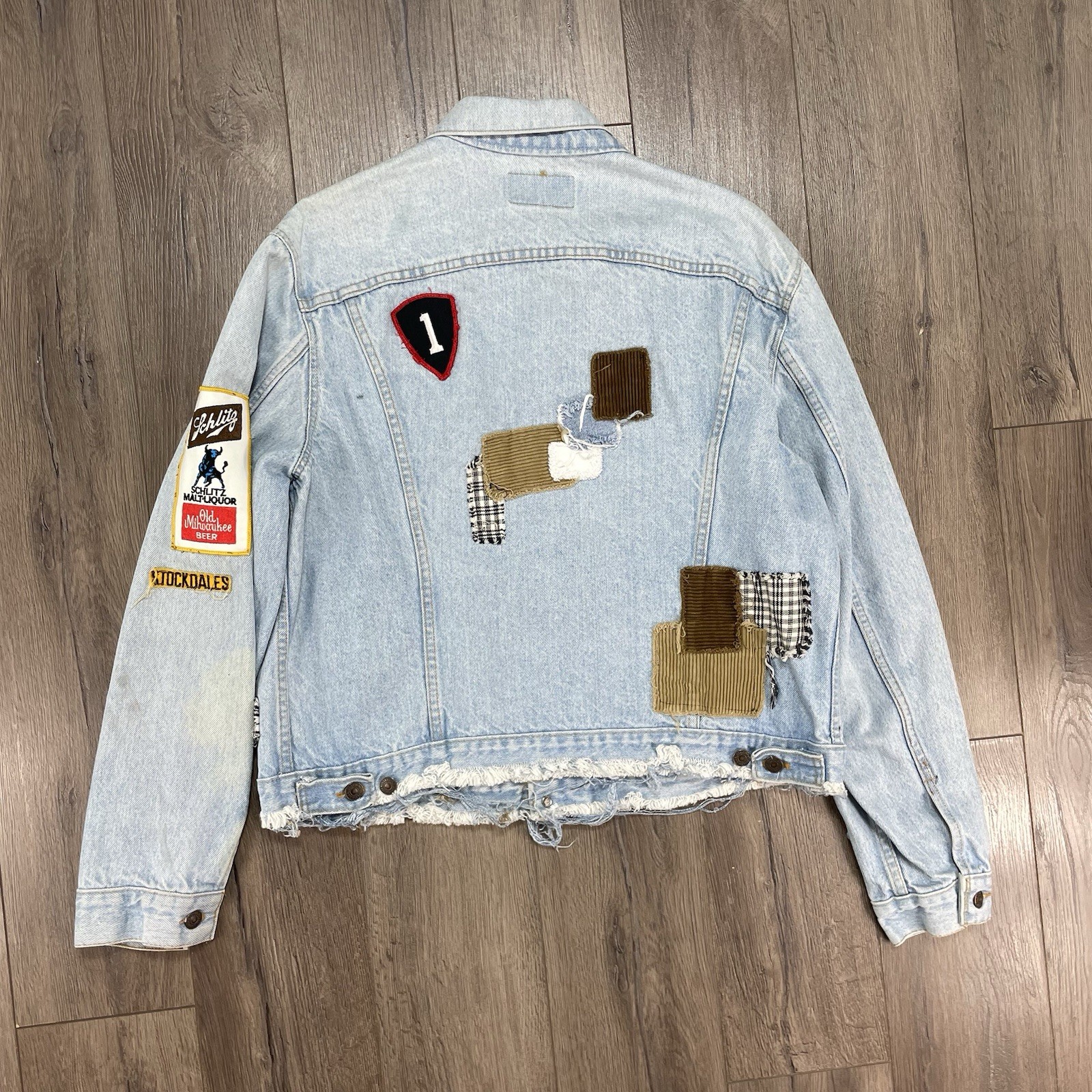 Vintage Reworked Levis Patch Patchwork Upcycle De… - image 2