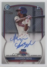 2023 Bowman Chrome Prospect Auto Refractor /499 Emaarion Boyd #CPA-EB Auto 0z2r