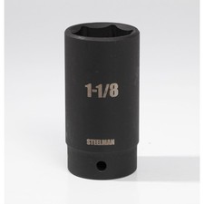 STEELMAN 1/2-Inch Drive 1-1/8-Inch Deep 6-Point Impact Socket, 60514