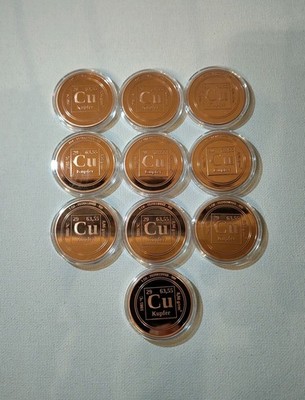 Zehn 1 Unze Kupfermünze 32 Bullion Copper Coin Cu g 999 Oz Edelmetallwürfel AVDP