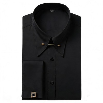 slim fit dress slacks The White Fine Twill French Cuff Dress Shirt  Ledbury