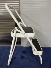 Vintage COSCO STEP STOOL 2 Step Folding Stool Creamy White