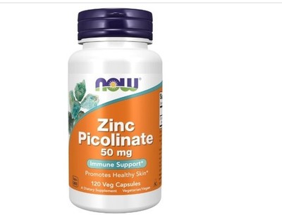 Now Foods Supplements, Zinc Picolinate 50 mg, Supports Enzyme Functions*, Immune