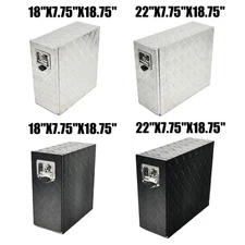 18"/22"X7.75"X18.75" Aluminum Heavy-Wall Truck Bed Tool Box w/Drawer Storage