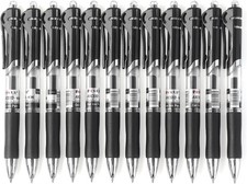 Gel Pens Fine Point Smooth Writing Pens, 0.5Mm, 12 Pack Retractable..