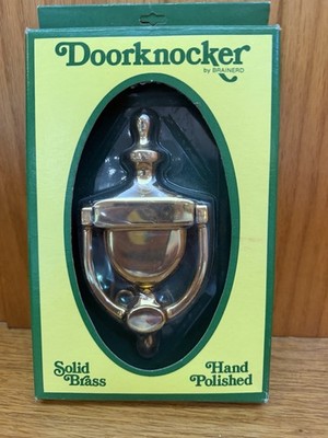 Vintage Solid Brass Door Knocker New Sealed