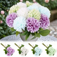Artificial Flowers Fake Chrysanthemums Ball Flower Home Outdoor Floral Decor