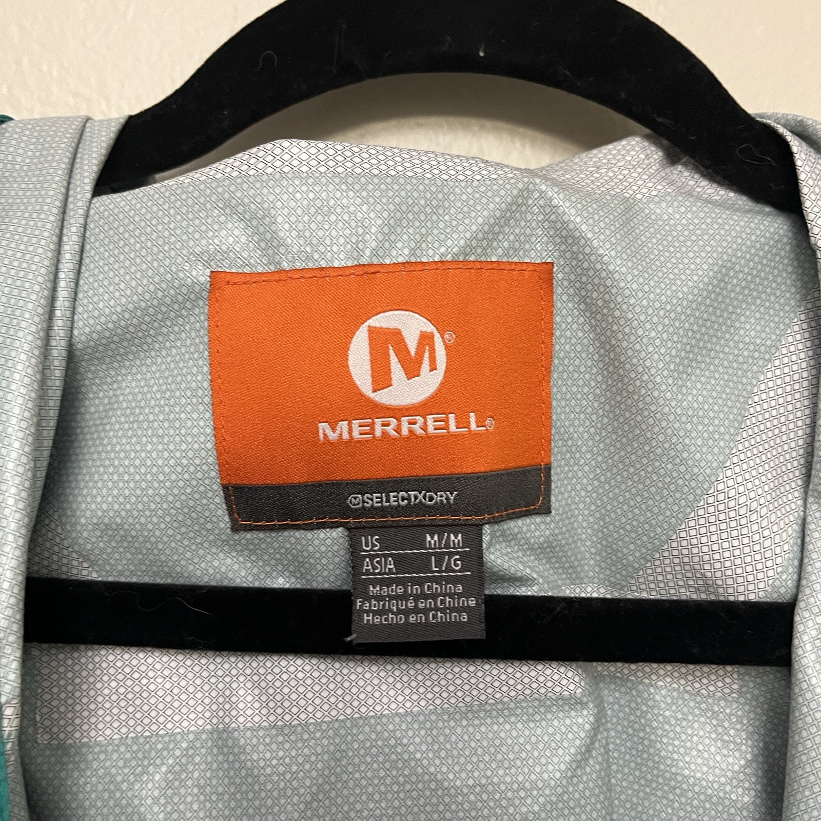 Merrell Cascadia Rain Jacket Womens M Teal Select X Dry Side Vents