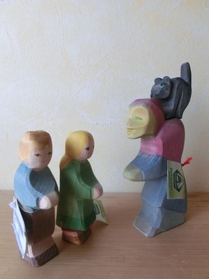 OSTHEIMER Figuren Hexe mit Katze 25100 Hänsel Gretel Kinder 25111 25112 Märchen