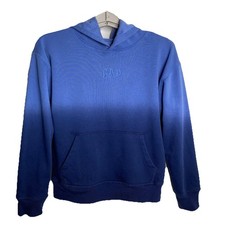 Gap Kids Boys Pullover Hoodie Sweatshirt Blue Kangaroo Pocket Logo Size M  8 