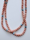 Vintage Jay King DTR Coral Double Strand  16" Necklace with Sterling Clasp — photo 9