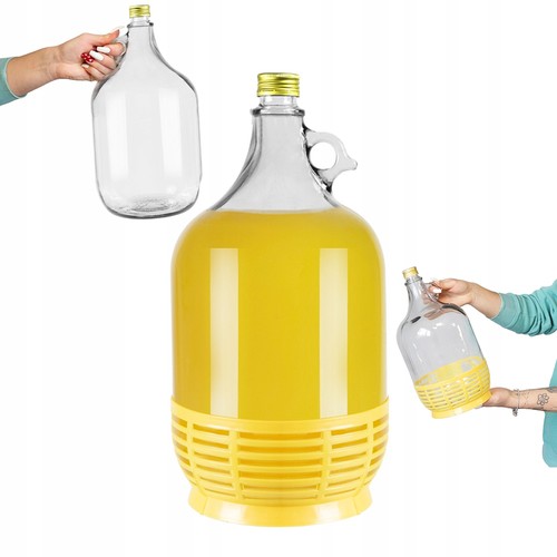 Dame 5L im Korb mit Deckel, Brennblase Gaskocher Ballon für Wein und Schnaps