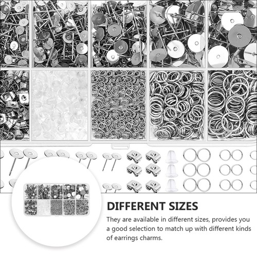 1650pcs Earring Hooks Eye Earring Hooks Eye Pin Earring Posts for Jewelry - Bild 5 von 12