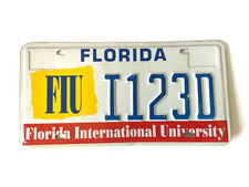 Rare 2000 FLORIDA INTERNATIONAL UNIVERSITY License Plate All Original