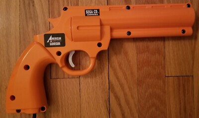 SEGA CD / 32X CD AMERICAN LASER GAMES GAMEGUN ORANGE LIGHTGUN Justifier SATURN