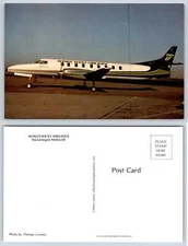 WINGS WEST AIRLINES SWEARINGEN METRO III Aviation Aircraft Airplane Postcard 154