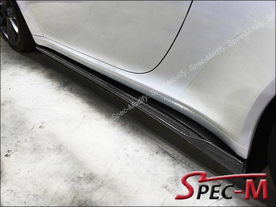 FOR 12-16 PORSCHE 911 991 GT3 ONLY JPM CARBON FIBER SIDE SKIRTS EXTENSION LIP