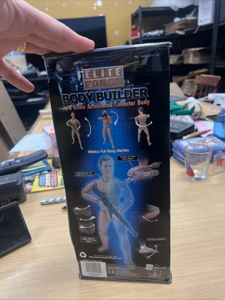 Figura de acción Body Builder 2001 Blue Box Toys Elite Force 12 pulgadas raro Foto 4 de 4