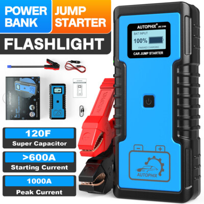12V Car Jump Starter Booster Capacitor Battery Emergency Charger Power Supply
