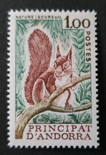 1978 FRENCH ANDORRA ANDORRE ANIMAL SQUIRREL VF MNH