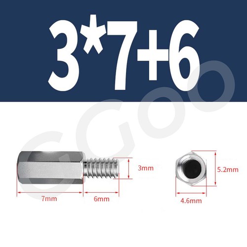 M3 Male-Female 303 Stainless Steel Hex Standoff Screw Spacer Pillar Hex Support - Picture 6 of 26
