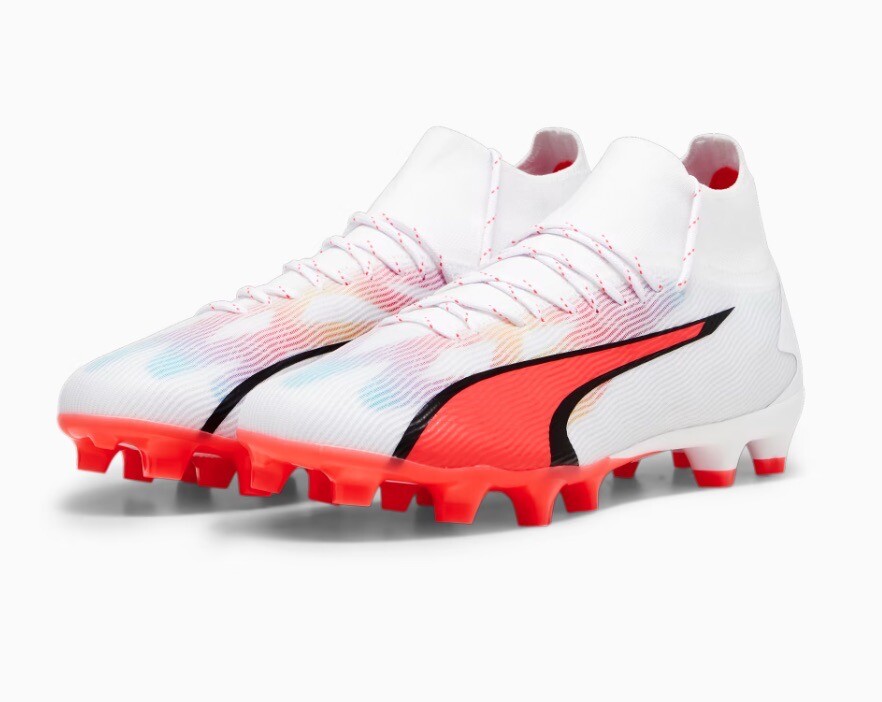 Puma Ultra Pro FG AG Soccer Cleats Shoes White 107336-01 Puma Ultra Pro FG AG Soccer Cleats Shoes White 107336-01