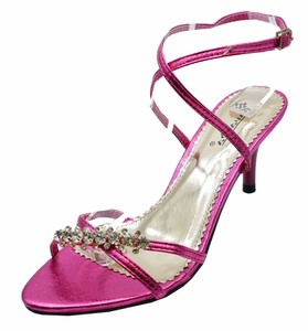 ladies pink heeled sandals
